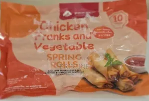 Frozen Chicken Franks (Sausage) and Vegetables Spring Rolls