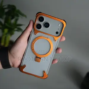 iPhone 17 Pro and Pro Max Frosted Frameless Metal Kickstand Case