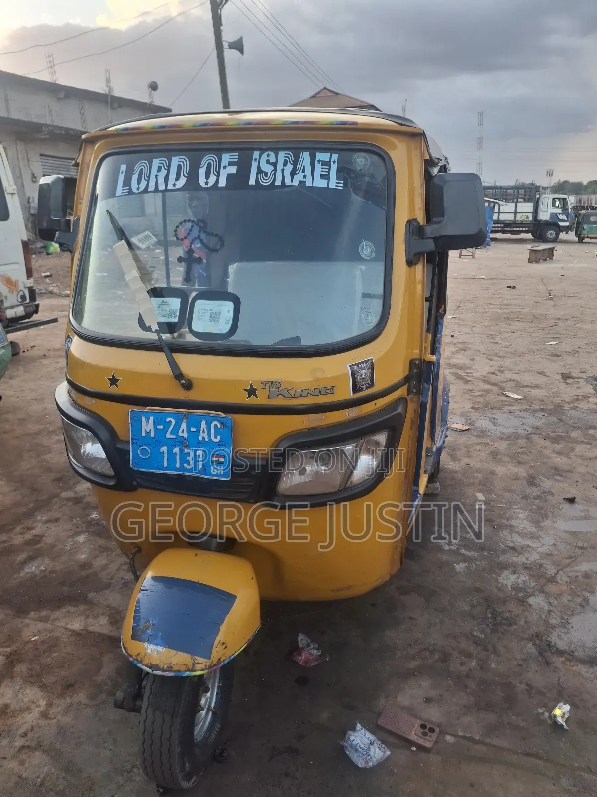 TVS King Deluxe Plus iTouch Start 2024 Yellow