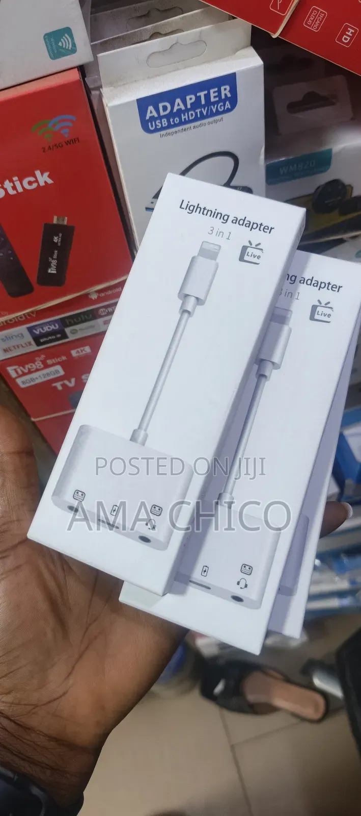 Lighting Adapter 3 in 1 ( iPhones Adapter for Live Show)