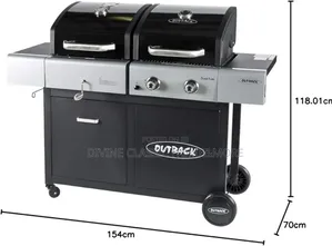 Outback Dual Fuel Gas/Charcoal BBQ With Multicook Plate System