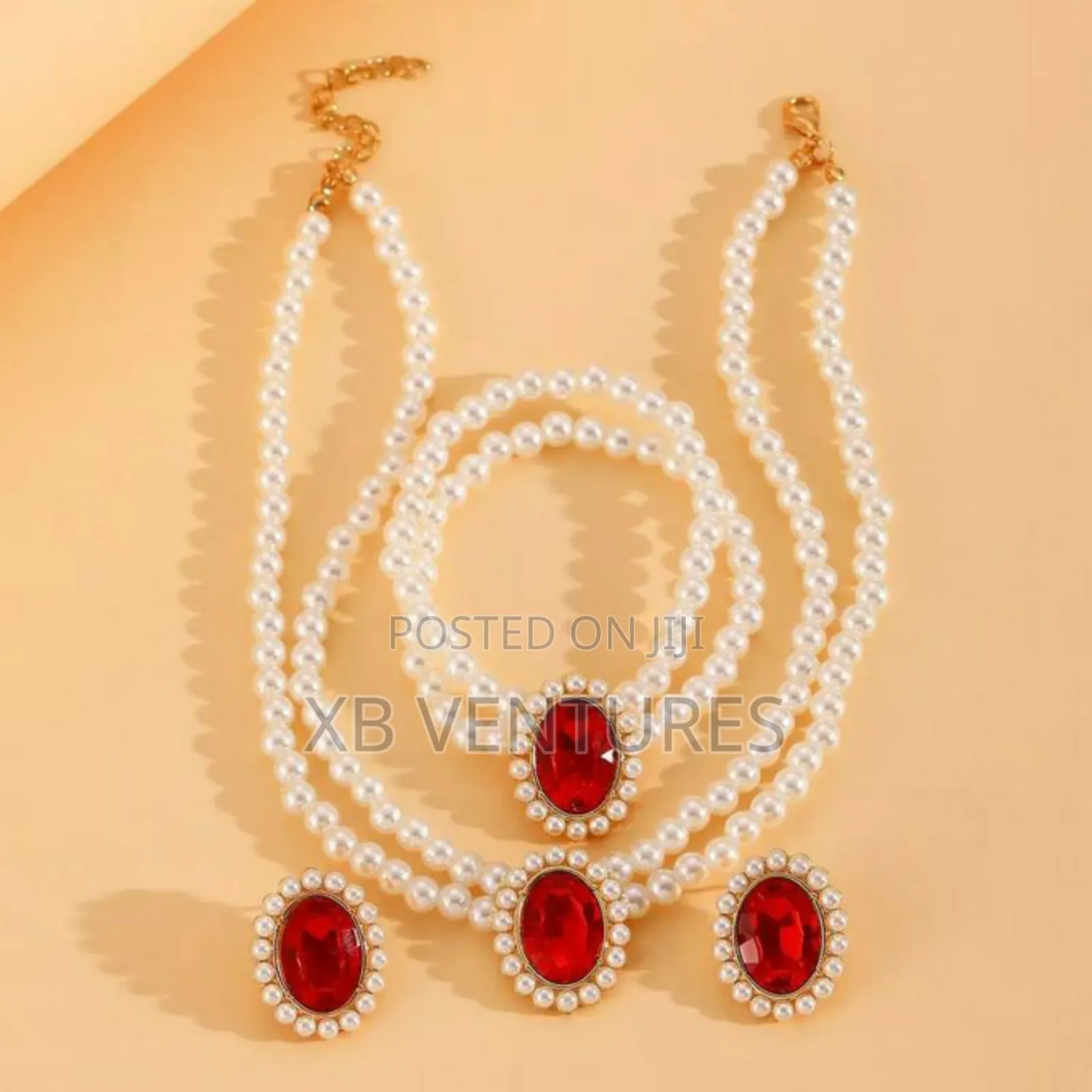 Crystal Accessories Set (Necklace + Earrings + Bracelet)