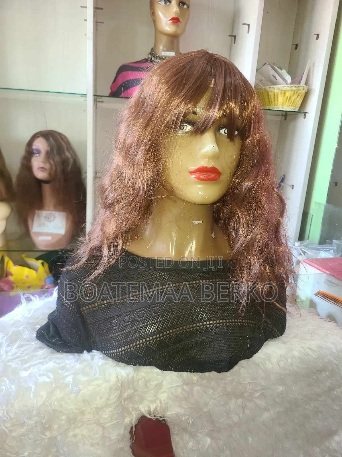 Wavy Brown French Cut Wig