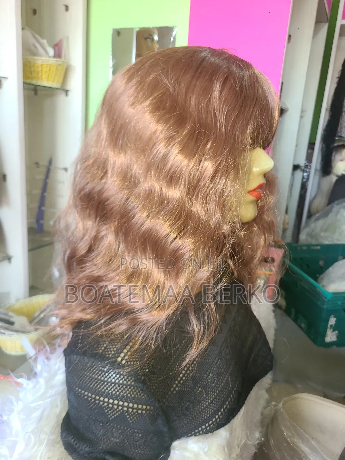 Wavy Brown French Cut Wig