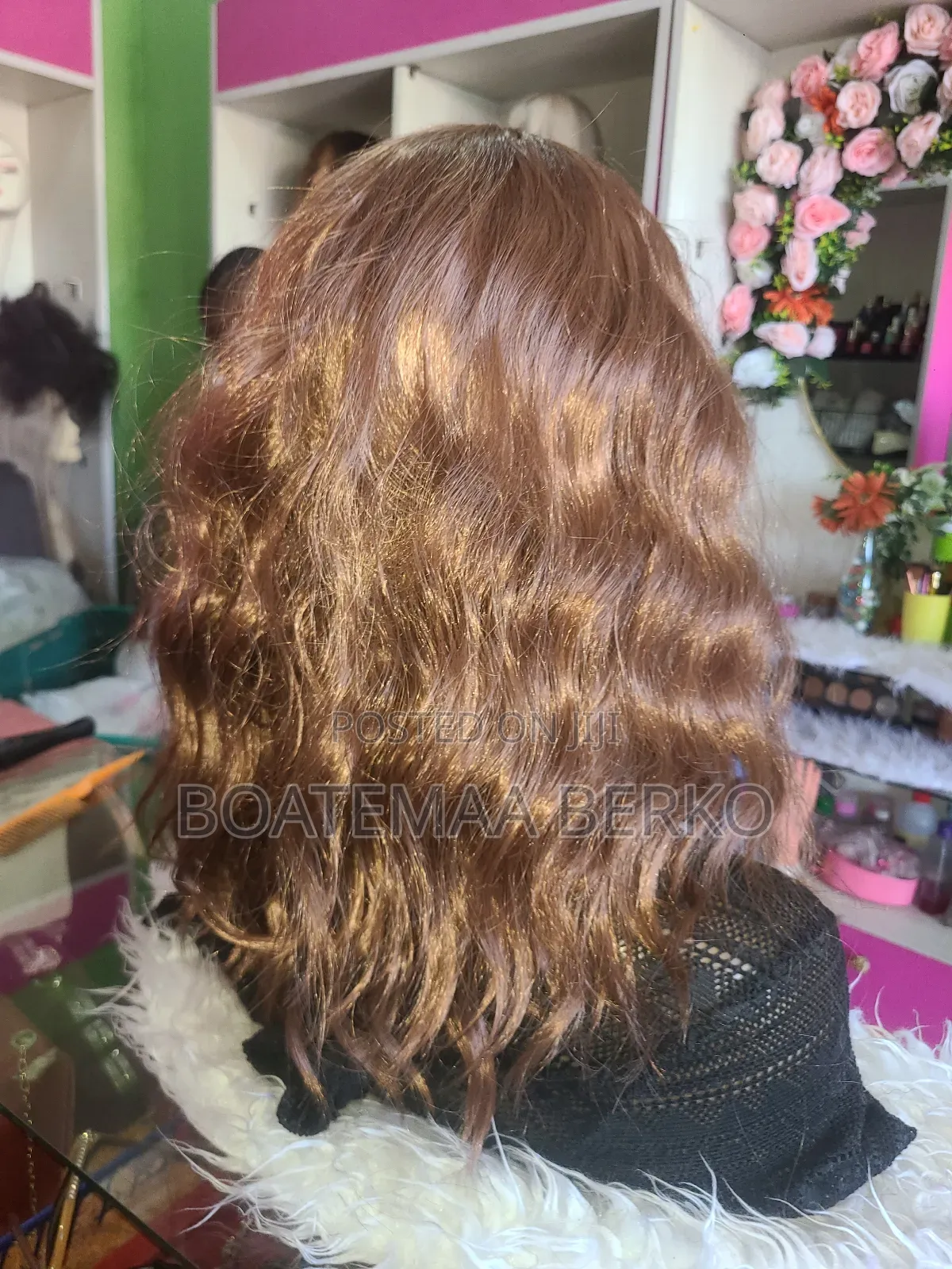 Wavy Brown French Cut Wig