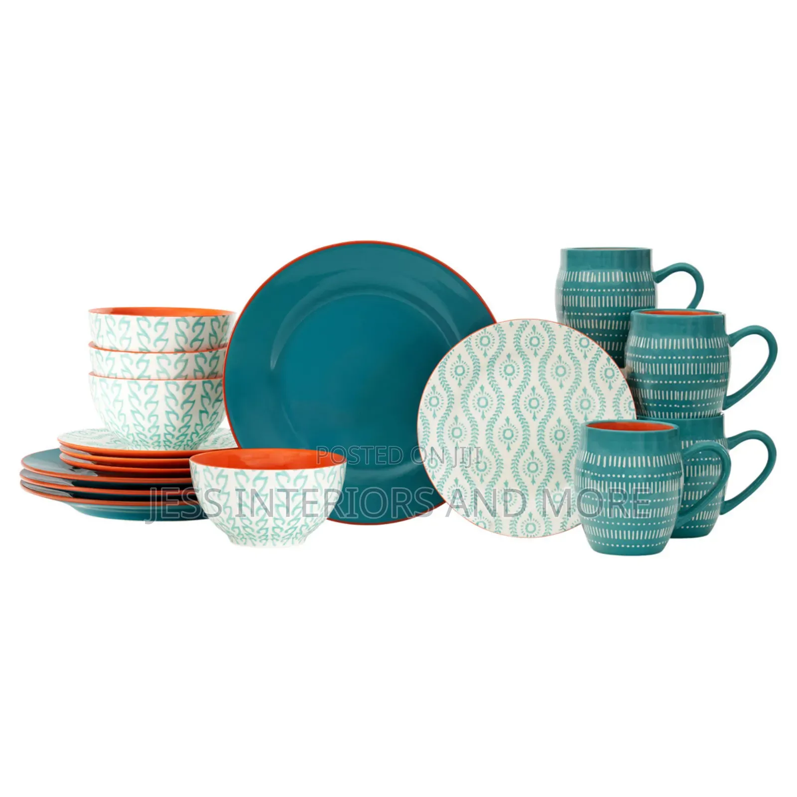 16 Piece Stoneware Dinnerware Set (Morocco)