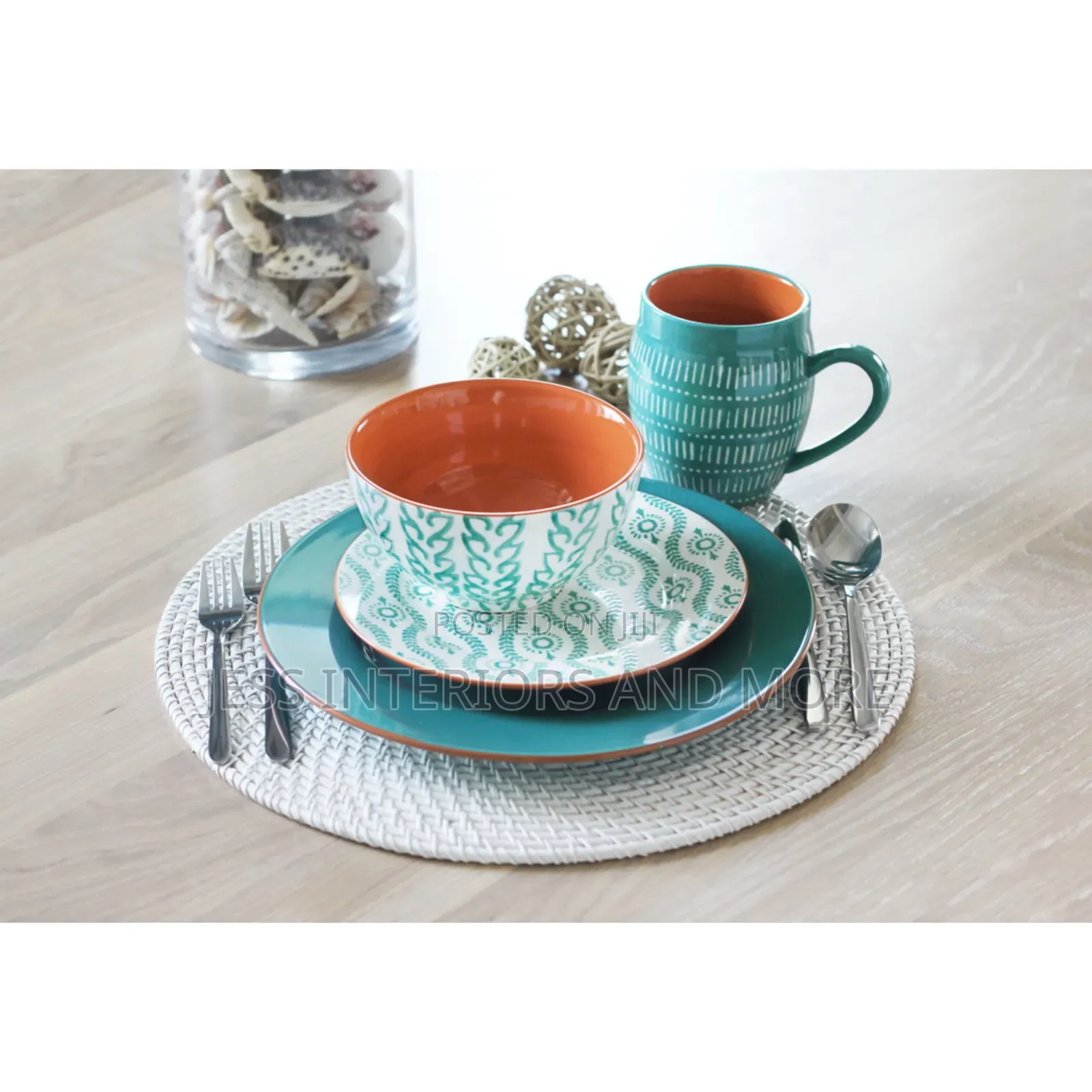 16 Piece Stoneware Dinnerware Set (Morocco)