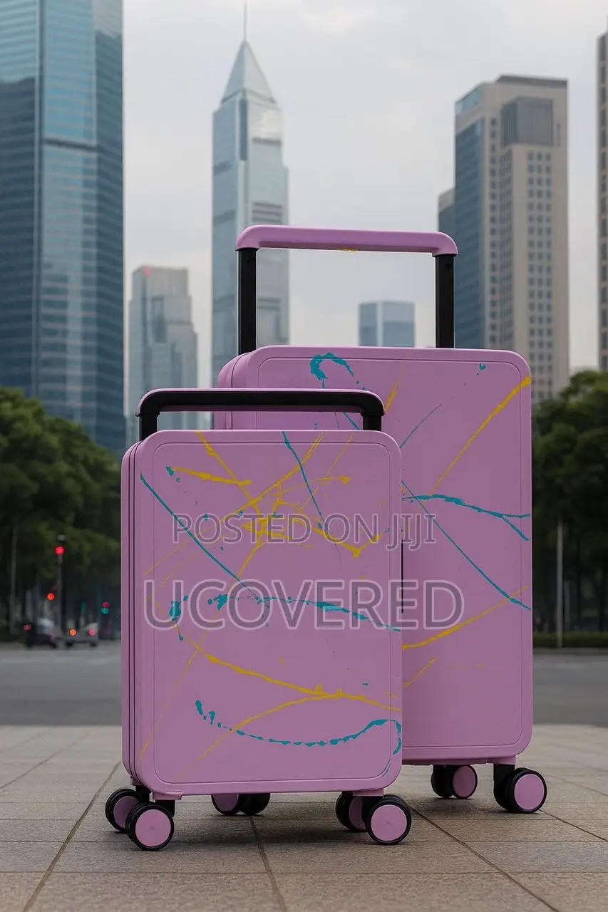 Durable Marbled Hardshell Exterior Suitcases 24” And 20”