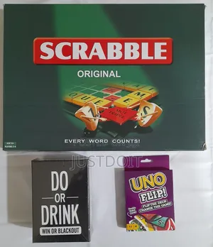 Scrabble + Uno + Do or Drink Game Pack