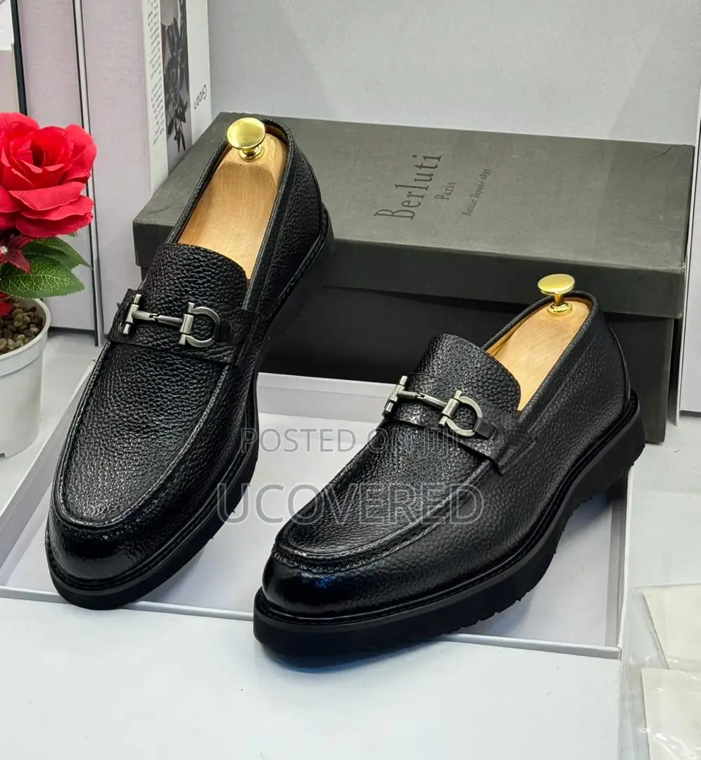 Berluti Men’S Leather Classic Platform Loafers