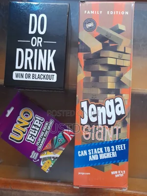 Jenga + Do or Drink + Uno