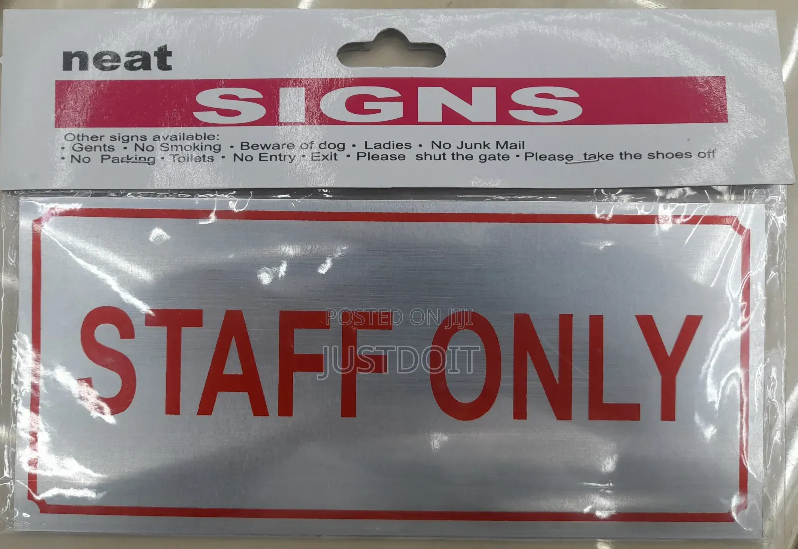 Staff Only Door Sign