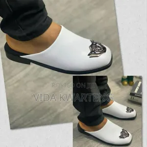 Original Versace White Half Shoe