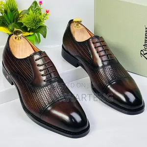 Richwanaz Coffee Brown Lace Up Shoes