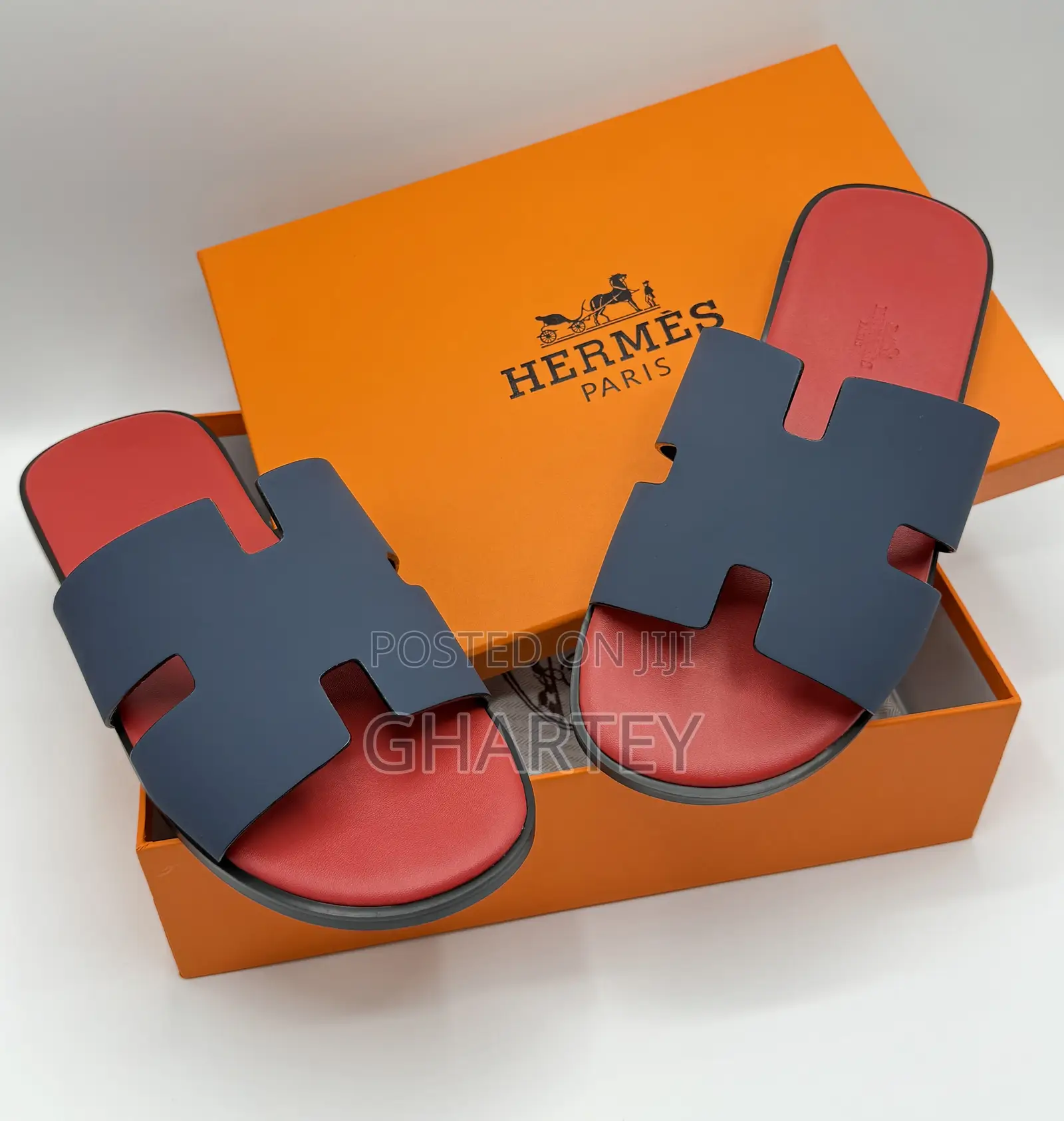 Hermès Luxury Leather Slide Sandals - Available in 3 Beautiful Colors