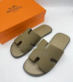 Hermès Luxury Leather Slide Sandals - Available in 3 Beautiful Colors