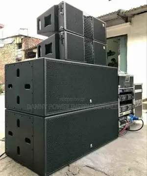 RCF Speakers and Set of Amplifiers in Rack