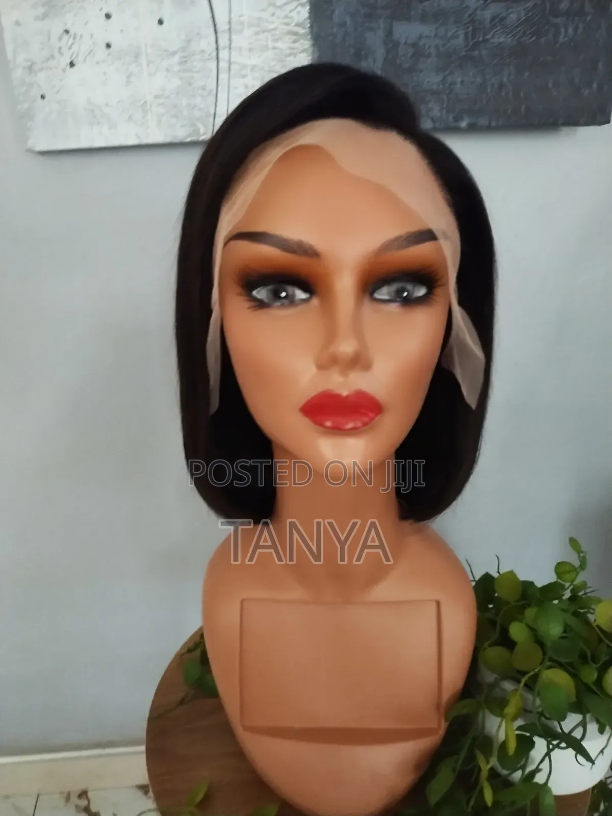 12" Human Hair Bob Wig