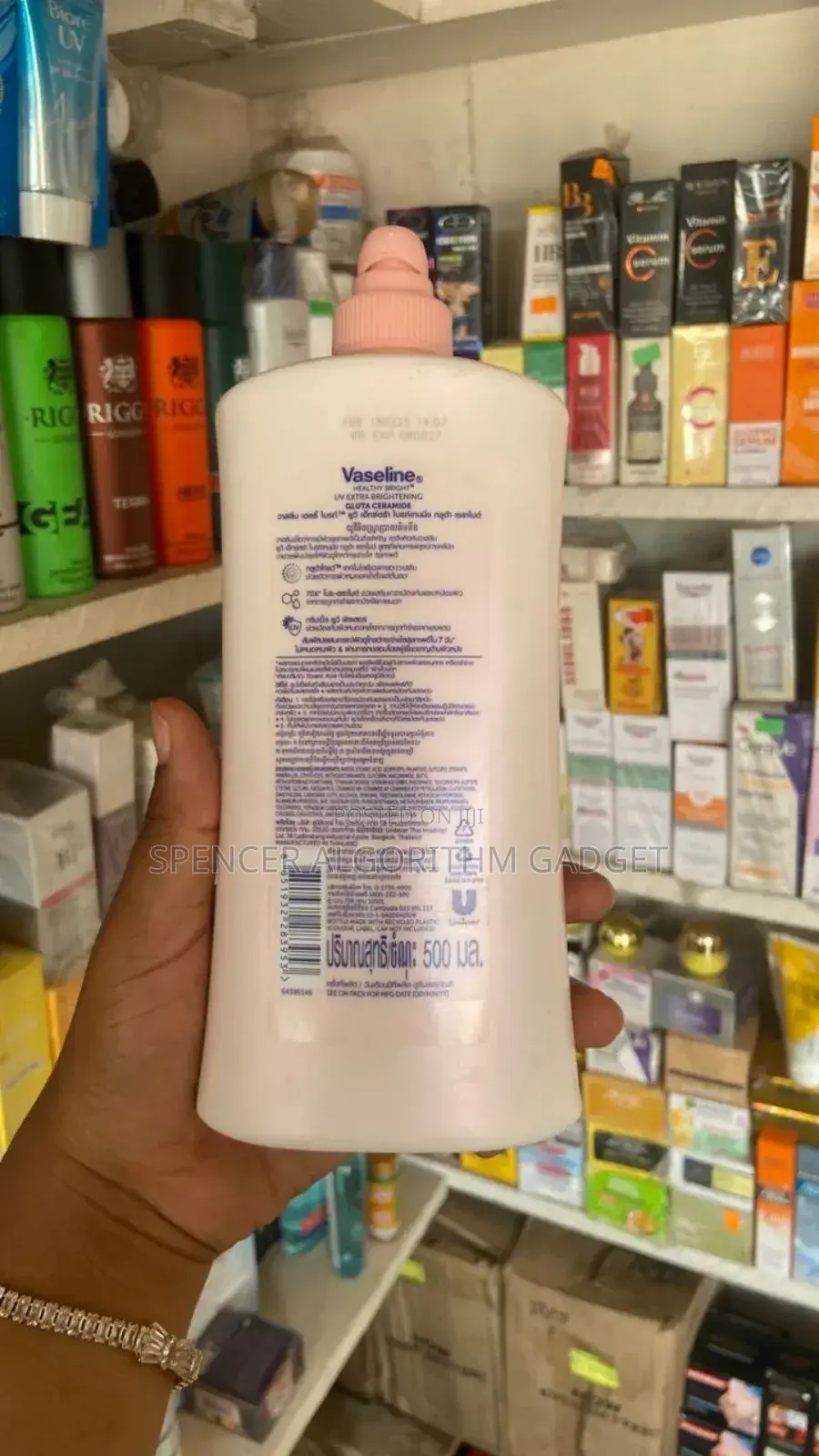 Vaseline Uv Extra Brightening Gluta Ceramide Lotion 500ml