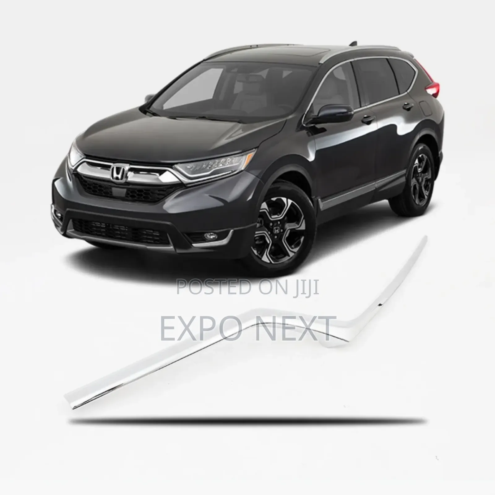 Chrome  Grille Headlight Molding Trim For 2017-2019  Honda Cr-v Pair