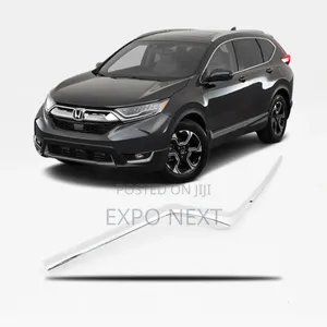 Chrome  Grille Headlight Molding Trim For 2017-2019  Honda Cr-v Pair