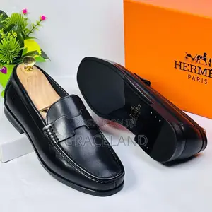 This Is Original Pure Leather Hermes Loafers Sandals for Men Gentleman