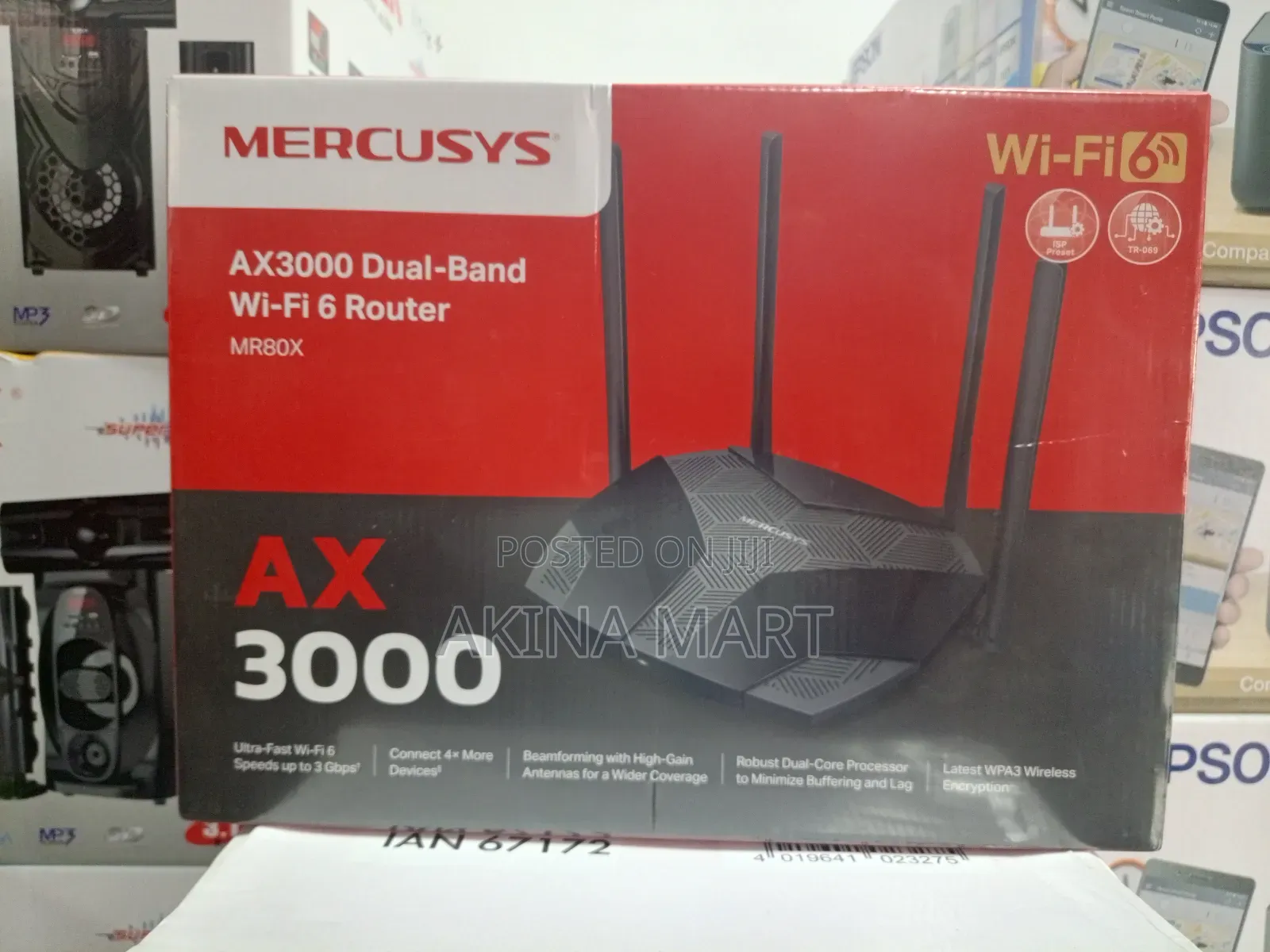 Mercusys Ax3000 Dual Band Wi-Fi 6 Router (Mr80x)