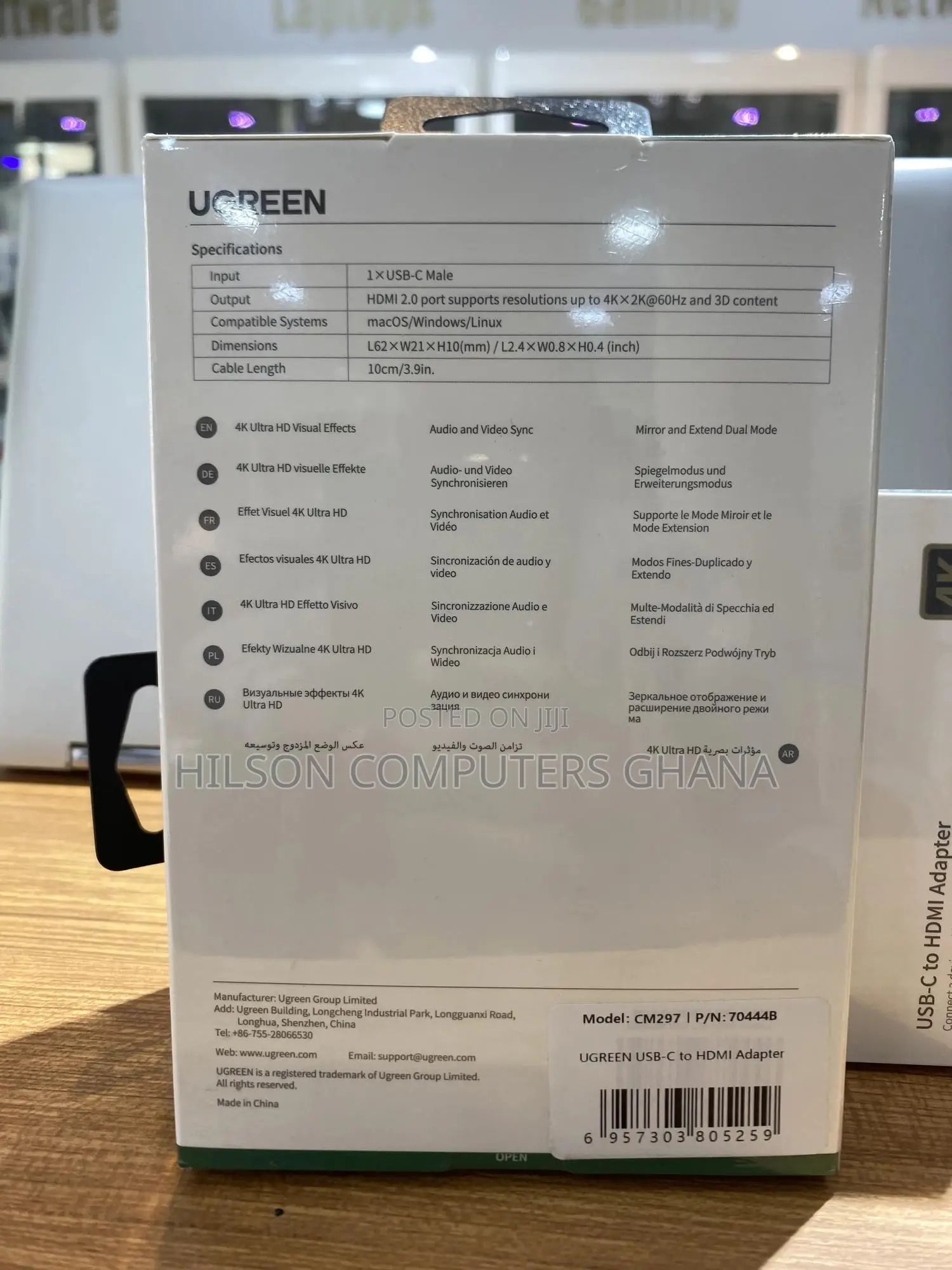 Ugreen Usb Type-C Male to Hdmi 2.0 Female 60hz Adapter