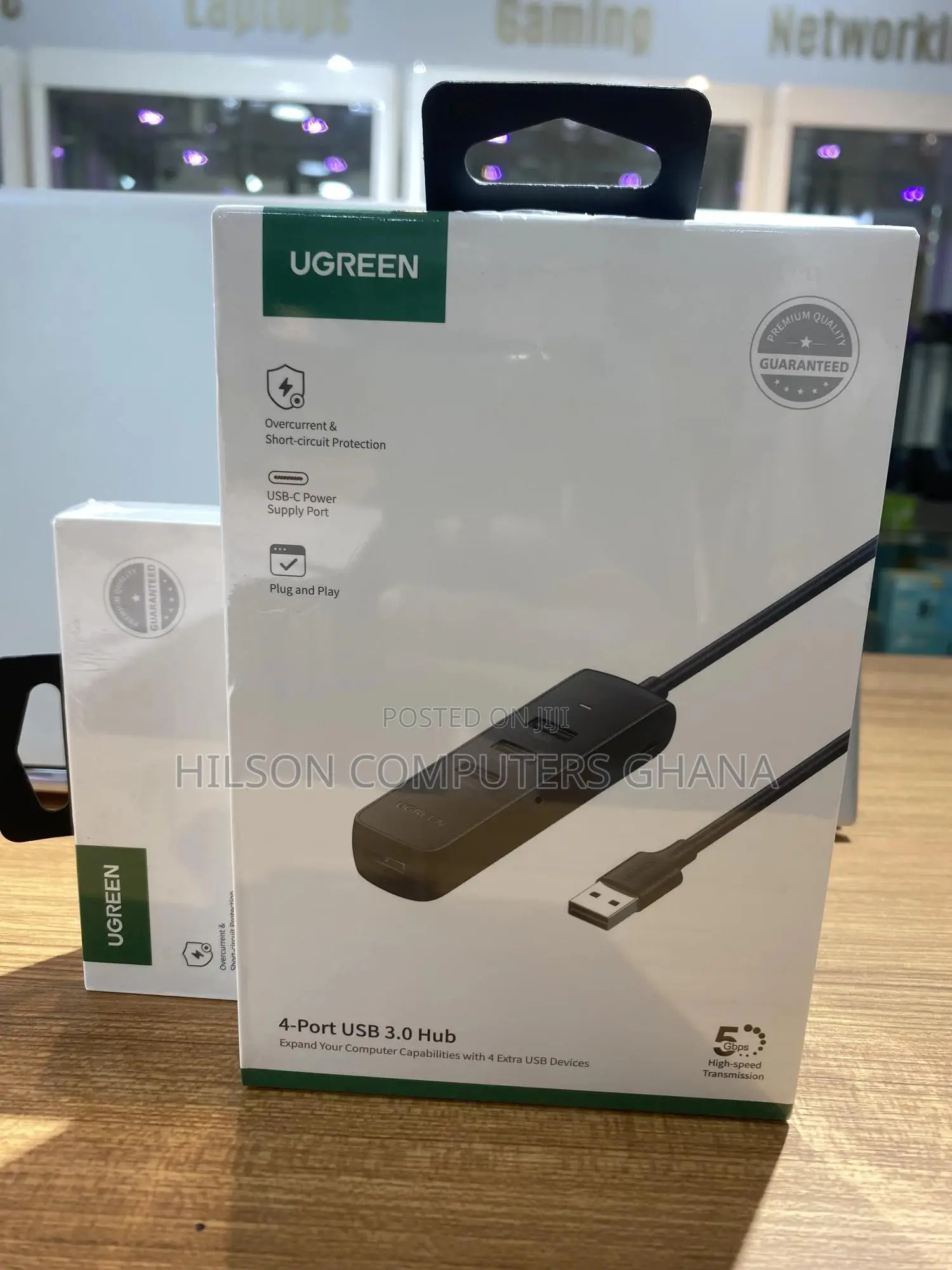 Ugreen 80657 4-Port Usb 3.0 Hub With 5gbps Transmission Rate