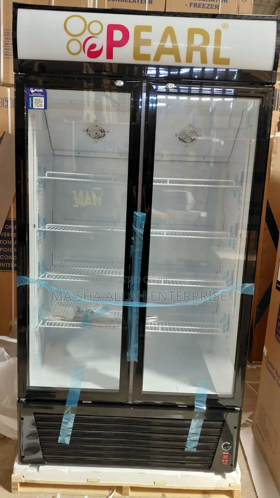 600 Liters Pearl Double Door Display Fridge