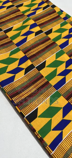 Kente-Inspired Ankara Wax Print Fabric – Sold Per Yard