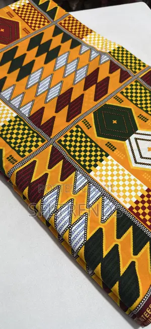 Kente-Inspired Ankara Wax Print Fabric – Sold Per Yard