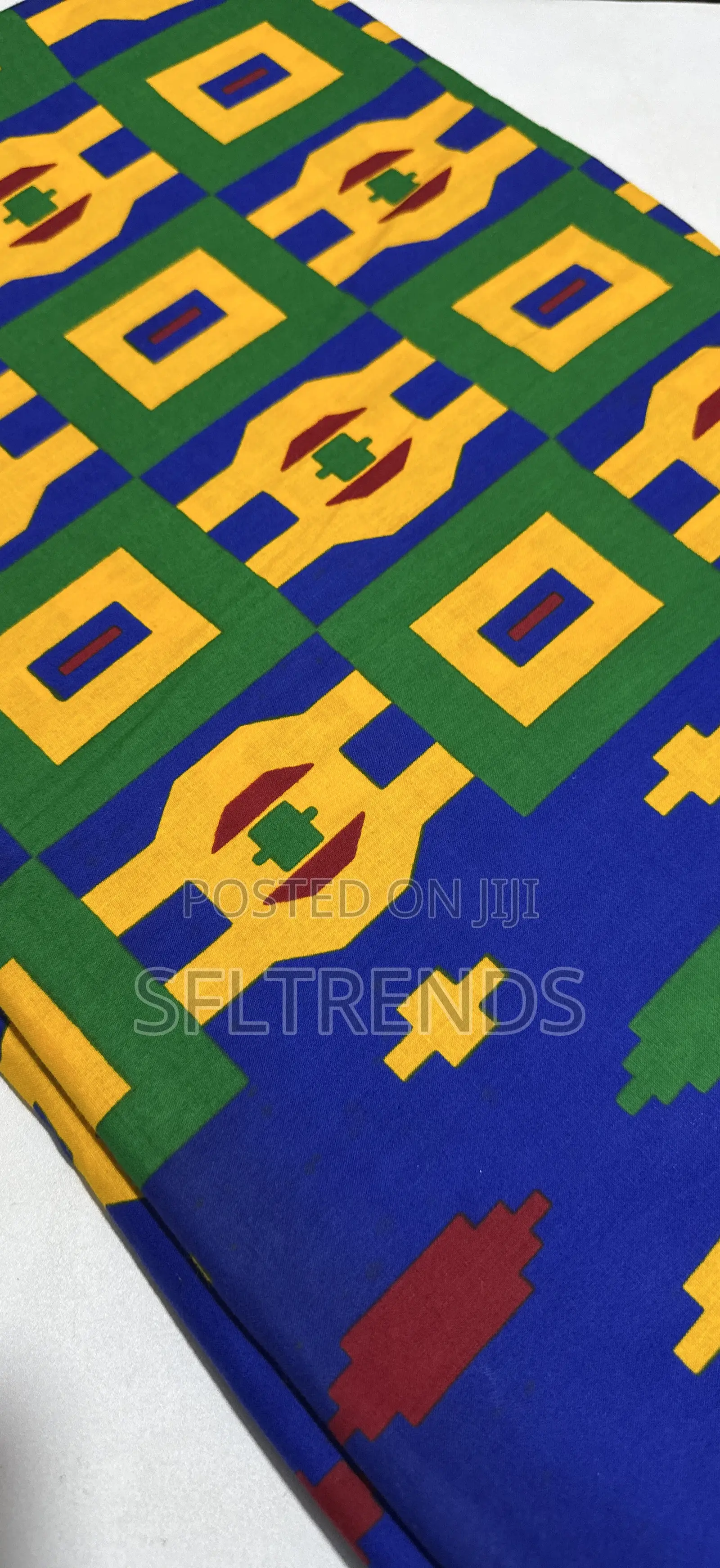 Kente-Inspired Ankara Wax Print Fabric – Sold Per Yard