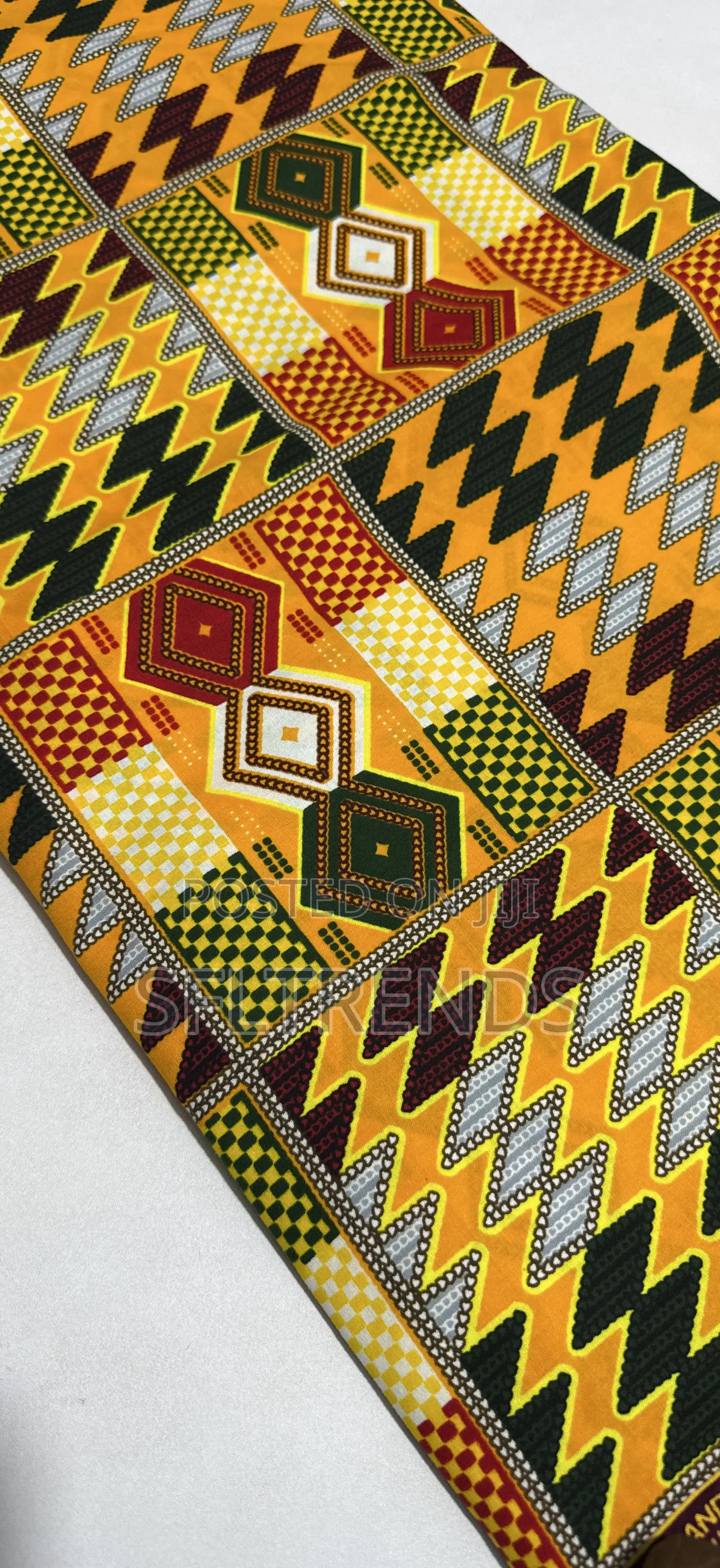 Kente-Inspired Ankara Wax Print Fabric – Sold Per Yard