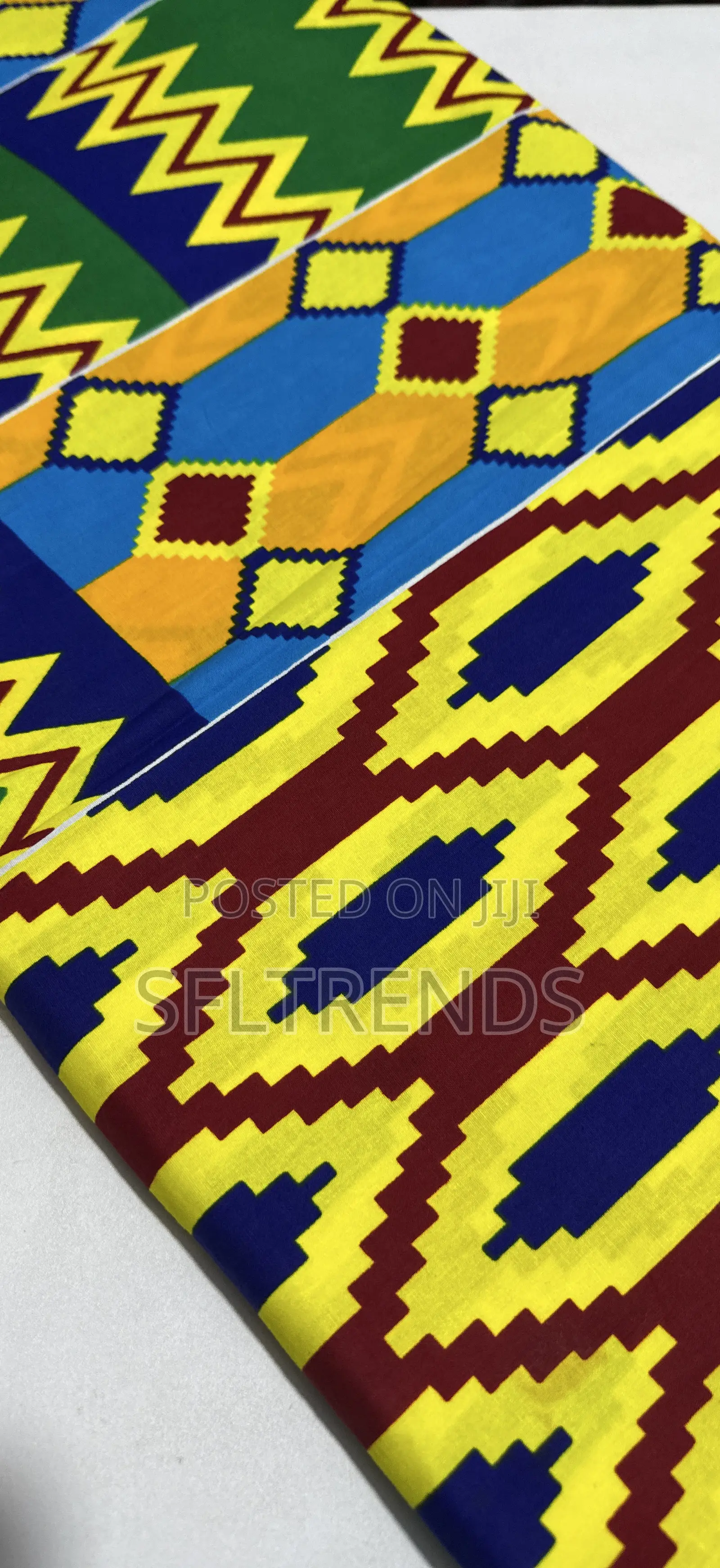Kente-Inspired Ankara Wax Print Fabric – Sold Per Yard