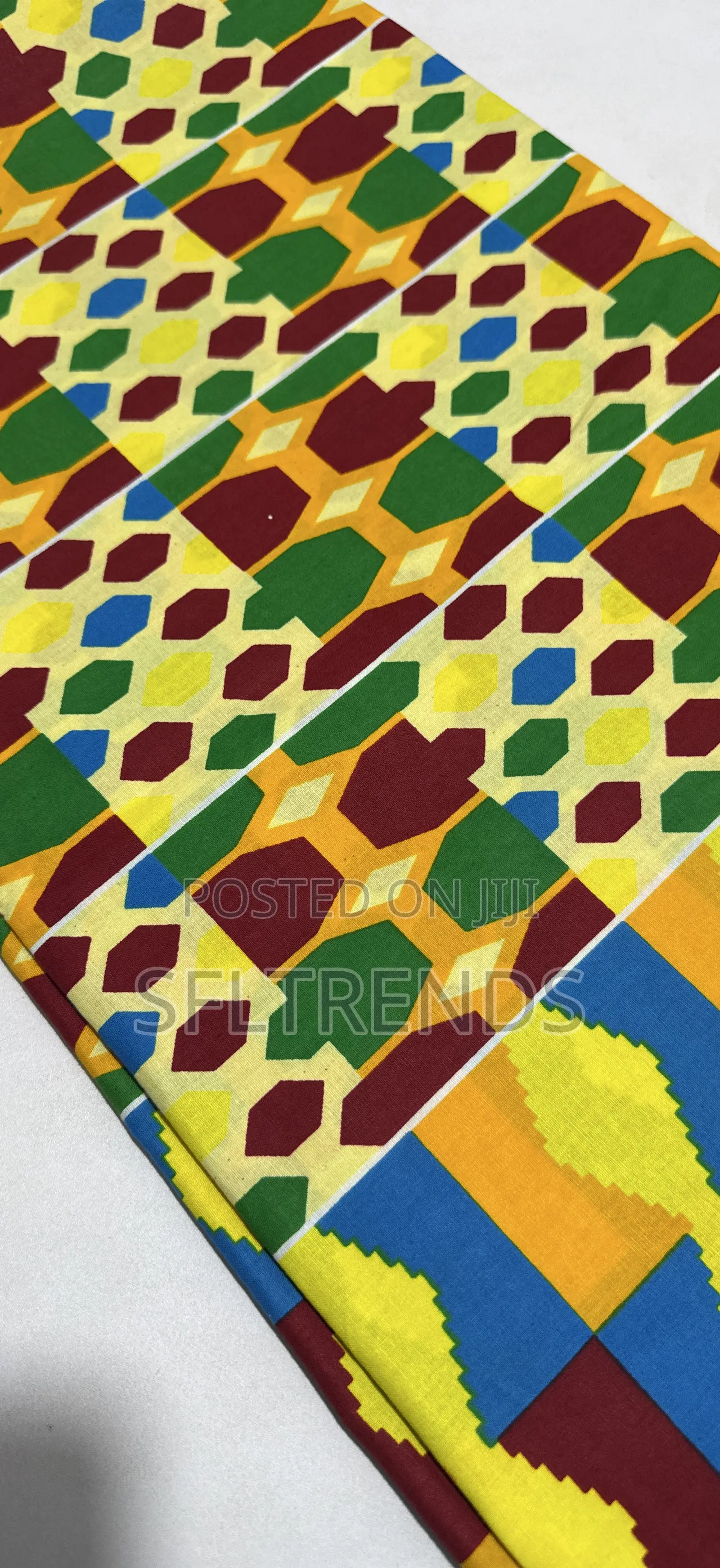 Kente-Inspired Ankara Wax Print Fabric – Sold Per Yard