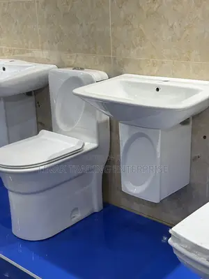 MCL Watercloset and Short Pedestal Basin - Hanging Sink