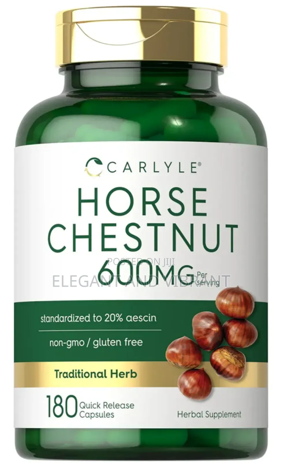 Horse Chestnut 600mg, 180 Quick Release Capsules