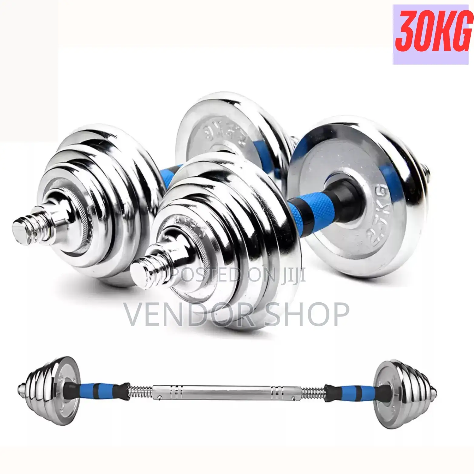30kg Dumbbell With a Long Bar