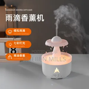White V81 Elegant Fog Raindrop Essential Oil Diffuser Air Freshener