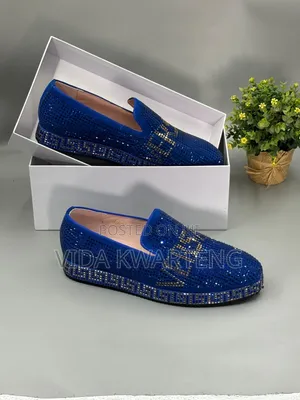Quality Luxury Rhinestone Blue Shoes