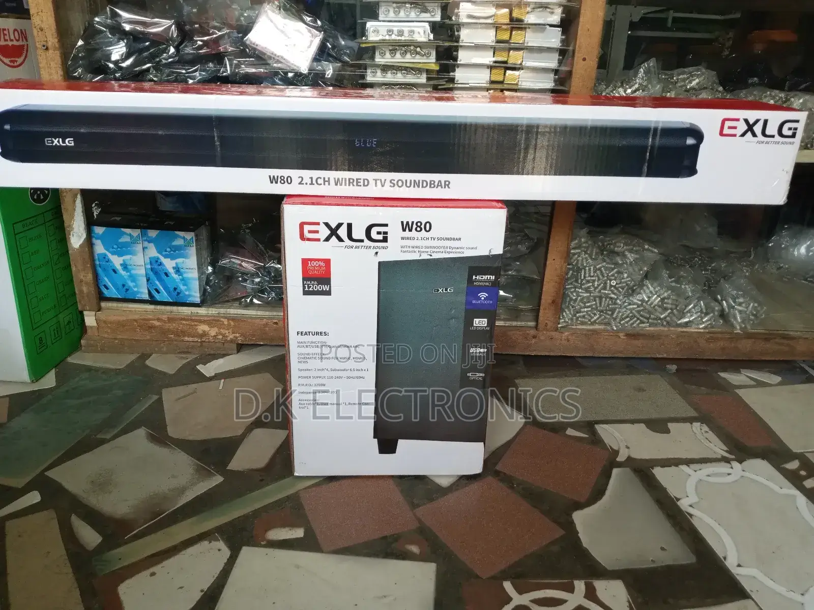 Exlg W80 Deep Bass Cable Soundbar