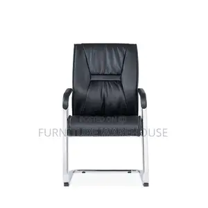 Ricci-v Mid Black Office Leather Meeting Cantilever Chair