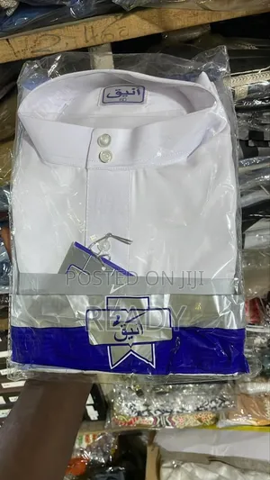 White Jalabiya With Scarf Robe (White Set )