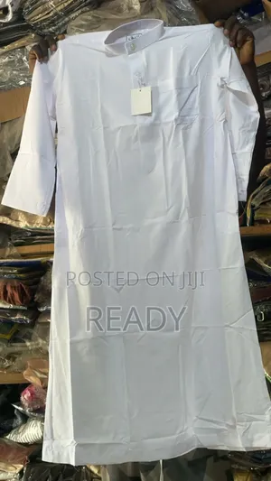 Kids Jalabiya and Scarf Robe (White Set)