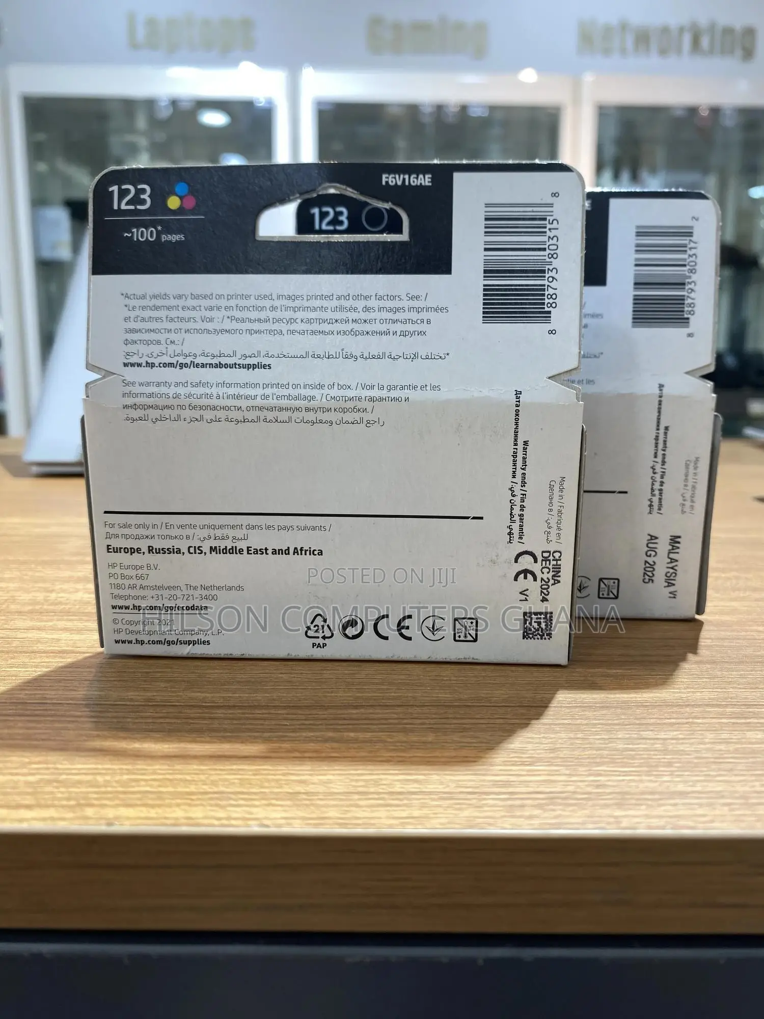 Hp 123 Ink Cartridges - Black Tricolor