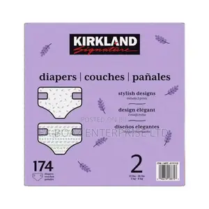 Kirkland Disposable Ultra Soft Baby Diapers Size 2/3 174 Count Pieces