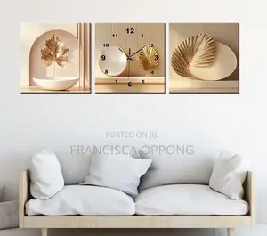 Framed Modern Luxury Gold for Living Room, Set of 3 Piece