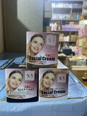 X5 Gold Facial Cream and X5 Unique Half Cast Facial Cream