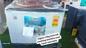 Sigma 15kg Semi-Automatic Twin Tub Washer – Durable, Energy Efficient